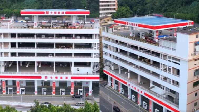 china built petrol pump on fifth floor Ajab Gajab: ਚੀਨ ਦਾ ਅਜੀਬੋ ਗਰੀਬ ਕਾਰਨਾਮਾ, ਅਜਿਹੀ ਥਾਂ ਬਣਾਇਆ ਪੈਟਰੋਲ ਪੰਪ, ਦੇਖ ਹੋ ਜਾਵੋਗੇ ਹੈਰਾਨ