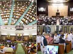 Glimpses Of New Parliament Building On Day 1: PICS