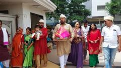 Ganeshotsav: माजी मंत्री अर्जुन खोतकरांच्या घरी 'बाप्पा'चे आगमन, पाहा फोटो