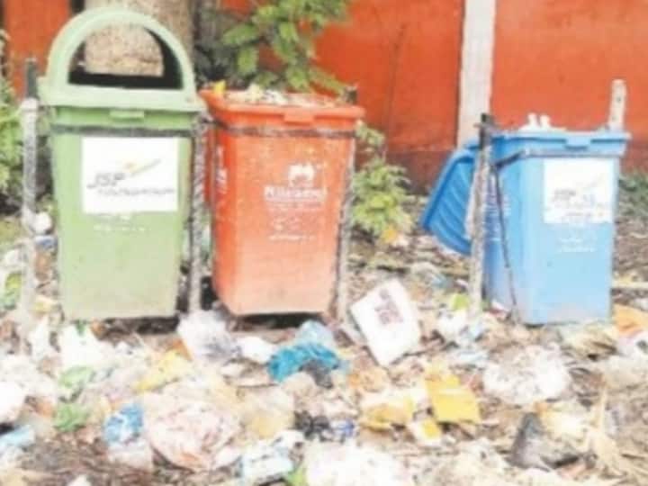 Chhattisgarh raigarh Municipal Corporation public suffering  maintenance dustbins lakhs are spent ann Chhattisgarh: रायगढ़ में डस्टबिन के कचरे से फैल रही बदबू, कुछ चोरी भी हुए, अव्यवस्था से लोग परेशान