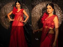 Anchor Varshini: ఎరుపురంగు పరికిణీలో గులాబీలా మెరిసిపోతున్న వర్షిణి