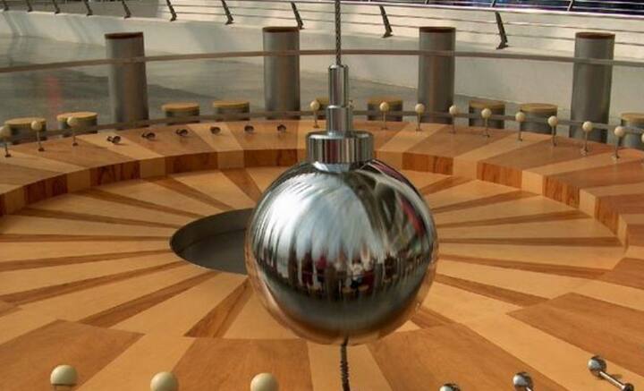 নতুন সংসদভবনের অন্যতম আকর্ষণ হল ফুকোর পেন্ডুলাম।সংবিধান হলের, স্বচ্ছ ও ত্রিকোণ ছাদ থেকে ঝুলছে সেটি। ব্রহ্মাণ্ডের সঙ্গে ভারতের সংযোগ ফুটিয়ে তোলা হয়েছে এর মাধ্যমে। পৃথিবীর আহ্নিক গতিকে তুলে ধরে পেন্ডুলাম। ৪৯ ঘণ্টা ৫৯ মিনিট ১৮ সেকেন্ডে একবার আবর্তিত হয় পেন্ডুলামটি। ন্যাশনাল কাউন্সিল ফর সায়েন্স মিউজিয়াম সেটি তৈরি করেছে।