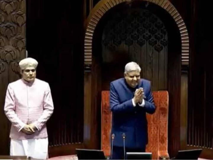 Vice-President Jagdeep Dhankhar welcomes Parliamentarians to the new Rajya Sabha. He said it is time to bury the strategy of weaponising disruptions in Parliament. (Source-Sansad TV)
