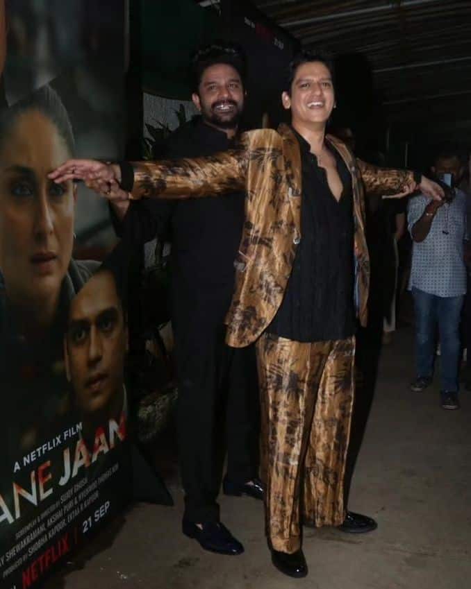 Vijay Varma and Jaideep Ahlawat, who are also friends from FTII, posed together as well. 'Jaane Jaan' releases on Netflix on September 21. (All Image: Manav Manglani.)