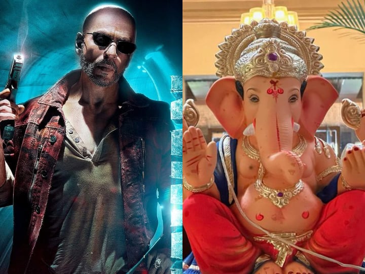 Ganesh Chaturthi 2023 shah rukh khan brings home ganpati bappa Ganesh Chaturthi 2023: Jawan की रिकॉर्ड तोड़ कमाई के बीच Shah Rukh Khan के मन्नत में विराजमान हुए गणपति बप्पा, सुपरस्टार ने कहा- भगवान सबको सलामत रखें!