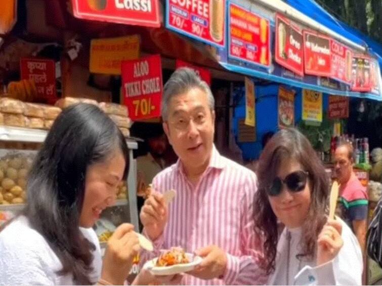‘Just Spicy’: Japanese Envoy Enjoys ‘Aloo Tikki’ At Iconic Sarojini Nagar Market In Delhi. WATC