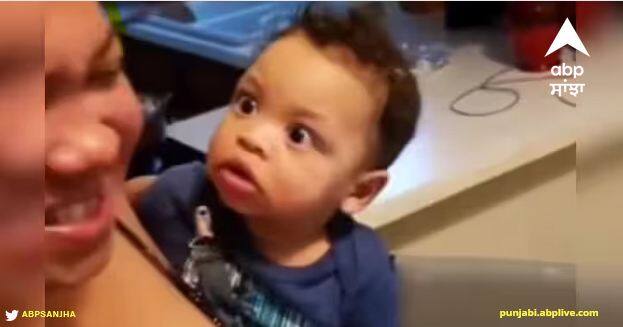 angry child give strange and weird look to mother watch funny viral video Viral Video: ਬੱਚੇ ਨੂੰ ਭੁੱਲ ਕੇ ਮਾਂ ਇਕੱਲੀ ਖਾ ਰਹੀ ਖਾਣਾ, ਗੁੱਸੇ 'ਚ ਚਟਕੂ ਨੇ ਦਿੱਤਾ ਅਜੀਬ ਪ੍ਰਤੀਕਰਮ, ਲੱਖਾਂ ਲੋਕਾਂ ਨੇ ਦੇਖਿਆ ਇਹ ਵੀਡੀਓ