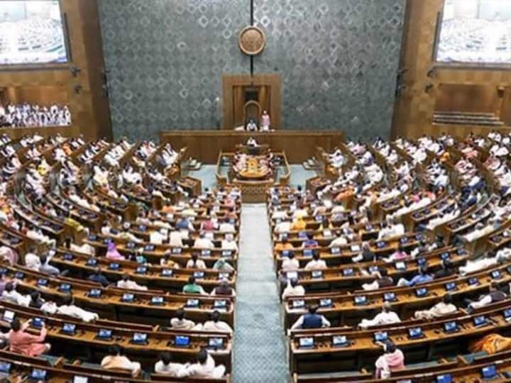 This is the new Lok Sabha, where Union Law Minister Arjun Ram Meghwal tabled the Women's Reservation Bill on Tuesday. (Source-Sansad TV)