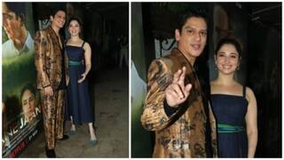 Tamannaah Bhatia-Vijay Varma: সম্পর্কে সিলমোহর, হাতে হাত রেখে 'জানে জান'-র স্ক্রিনিং-এ ক্য়ামেরাবন্দি তমন্না-বিজয়