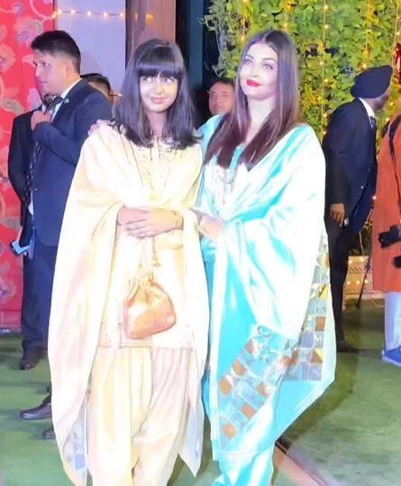 Aishwarya Rai arrived with daughter Aradhya looking gorgeous in a blue suit while Aradhya donned a yellow suit.