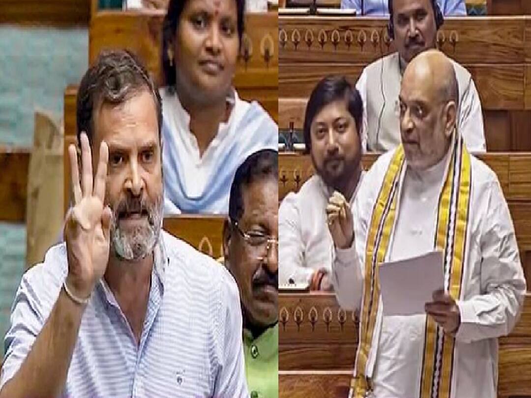 Rahul Gandhi : राहुल गांधींकडून नोकऱ्यांमधील ओबीसींच्या प्रमाणाचा मुद्दा तर अमित शाह म्हणतात... Rahul Gandhi raised question on vacant seats of OBC quota Home minister Amit Shah saying he has 85 OBC MP Rahul Gandhi : राहुल गांधींकडून नोकऱ्यांमधील ओबीसींच्या प्रमाणाचा मुद्दा तर अमित शाह म्हणतात...