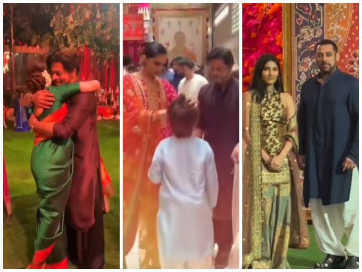 Ganesh Chaturthi Nita Ambani hugged Shah Rukh Khan Deepika Padukone cute moment with Abram Khan Ganesh Chaturthi 2023: Nita Ambani ने लगाया Shah Rukh Khan को गले, दीपिका पादुकोण ने संवारे अबराम के बाल, देखें गणपति सेलिब्रेशन के Inside Videos