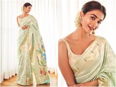 Pooja Hegde Photos : ఆరు గజాల చీరలో అందాల బుట్ట బొమ్మ
