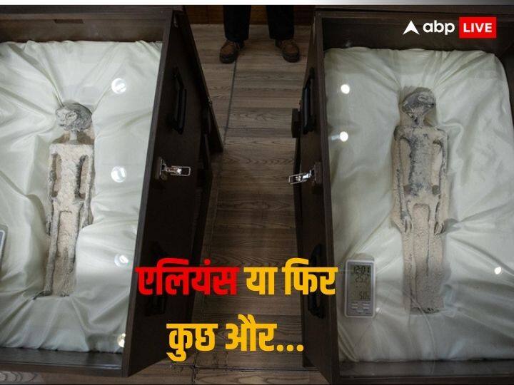 Aliens: मैक्सिको में मिले अवशेष एलियंस के या कुछ और? डॉक्टरों की रिसर्च से हुआ बड़ा खुलासा, जानिए क्या है हकीकत Mexican doctors have claimed that two mummified specimens that some UFO researchers say are aliens are not made of different bones Aliens: मैक्सिको में मिले अवशेष एलियंस के या कुछ और? डॉक्टरों की रिसर्च से हुआ बड़ा खुलासा, जानिए क्या है हकीकत
