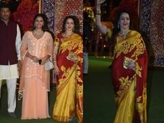 Ganesh Chaturthi 2023: મુકેશ અંબાણીના ઘરે ગણપતિ બાપ્પાના દર્શન માટે પહોંચી Hema Malini