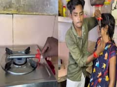 Man Curling A Woman's Hair With A Jugaad Will Make You Ditch The Hair Curler