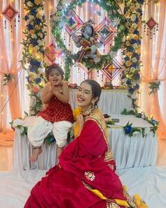 Charu Asopa Celebrates Ganesh Chaturthi With Daughter Ziana; See Pics