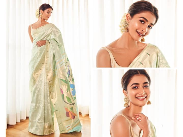 Pooja Hegde was dressed to the nines this Ganapati, giving a glimpse of her look on Instagram.