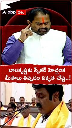 బాలకృష్ణకు వార్నింగ్ ఇచ్చిన స్పీకర్