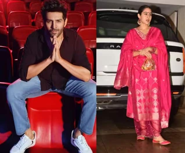 Sara Ali Khan attends Kartik Aaryan's Ganesh Chaturthi celebration