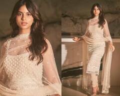 Mukesh Ambani ની ગણેશ પૂજામાં શાહરૂખ ખાનની દીકરી સુહાના ખાનના ટ્રેડિશનલ લૂક પર ફેન્સ ફિદા