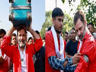 உழைப்பாளி இல்லாத நாடுதான் எங்கும் இல்லேய்யா.. தொழிலாளர்களுடன் சூட்கேஸை சுமந்த ராகுல் காந்தி