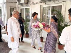 Chhattisgarh: भिलाई में सीएम भूपेश बघेल के परिवार से मिलीं प्रियंका गांधी, मुख्यमंत्री ने शेयर की तस्वीरें