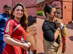 Women Reservation Bill: सुर्ख लाल साड़ी पहन नए संसद भवन पहुंचीं Tamannaah Bhatia, तो स्टाइलिश लुक में नजर आईं Divya Dutta, देखिए तस्वीरें