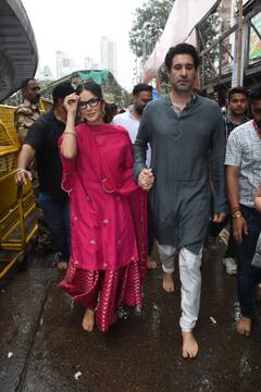Sunny Leone Visits Lalbaugcha Raja With Husband Daniel Weber - See Pics