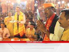 Pune ganeshotsav 2023 : उपमुख्यमंत्री देवेंद्र फडणवीस, चंद्रशेखर बावनकुळे दगडूशेठ गणपती चरणी लीन