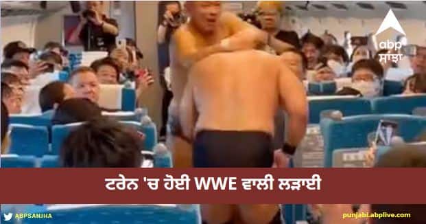 wwe fighting took place in the train viral video created a stir on the internet Viral Video: ਟਰੇਨ 'ਚ ਹੋਈ WWE ਵਾਲੀ ਲੜਾਈ, ਵਾਇਰਲ ਵੀਡੀਓ ਨੇ ਇੰਟਰਨੈੱਟ 'ਤੇ ਮਚਾਈ ਹਲਚਲ