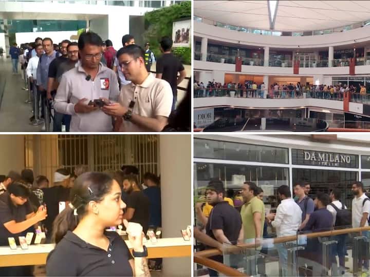 Customers and Apple enthusiasts started queueing up in front of Apple Stores in Delhi and Mumbai as the iPhone 15 series, which was launched on September 12, was put up for sale. Here is a look at it: