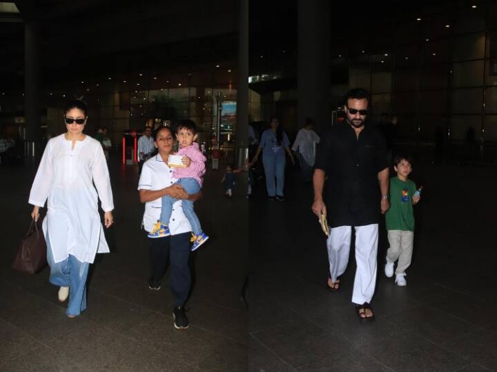 Kareena Kapoor At Airport: एक्ट्रेस करीना कपूर ने बीते दिन पटौदी पैलेस में अपना 43वें बर्थडे सेलिब्रेट किया. वहीं अब एक्ट्रेस सेलिब्रेशन कर मुंबई वापस लौट चुकी हैं. जो फैमिली के साथ एयरपोर्ट पर दिखीं.