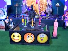 Ganeshostav 2023 : आत्महत्येच्या विषयावर भाष्य करणारा मुंबईतील सुवर्णराजा देखावा, पाहा फोटो