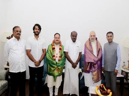 HD Kumaraswamy Janata Dal Secular Party Joins BJP Led NDA Alliance JDS-BJP: எத்தனை அந்தர் பல்டிடா சாமி வலையில் விழுந்த தேவகவுடா.. பாஜக பக்கா ஸ்கெட்ச்