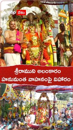 బ్రహ్మోత్సవాల ఆరో రోజు హనుమంతవాహనంపై శ్రీవారి విహారం