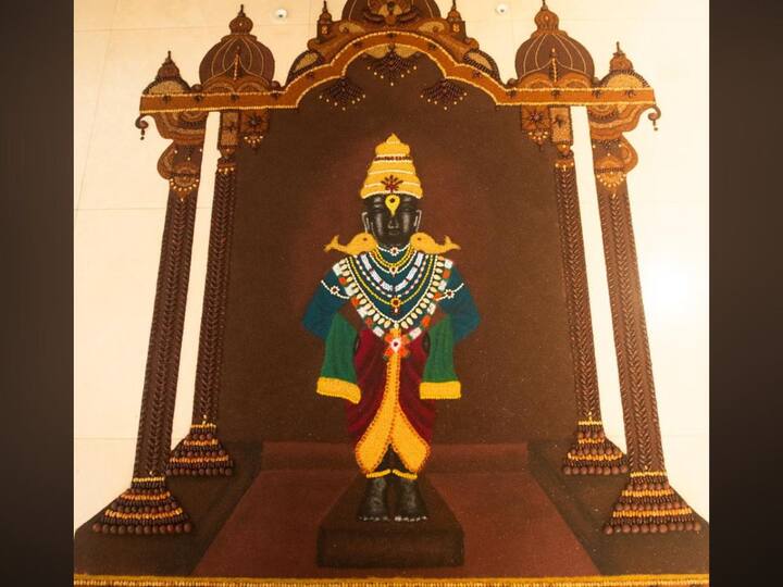 रांगोळीच्या माध्यमातून पांडुरंगाची प्रतिमा तयार करण्यासाठी अर्चना शिंदे यांनी अनके कडधान्य वापरले असून, ज्यात जवस, सुपारी, प्रत्यक प्रकारची डाळ, साबुदाणा, गुंजाच्या बिया, भोपळ्याचे बिया, नाचणी, मटकीसह भरपूर पदार्थांचा वापर करण्यात आला आहे.