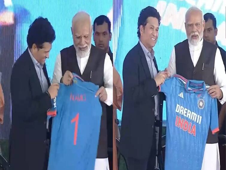 Sachin Tendulkar Special Gift As PM Narendra Modi Lays Foundation Stone For New Stadium In Varanasi Sachin Gift: புதிய மைதானத்தை திறந்து வைத்த பிரதமர் மோடிக்கு சச்சின் அளித்த ஸ்பெஷல் பரிசு.. என்ன தெரியுமா?