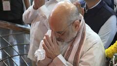 Lalbaugcha Raja : केंद्रीय गृहमंत्री अमित शाह लालबाग राजाच्या चरणी, पत्नीसह घेतलं दर्शन