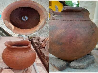 Madurai near Early Stone Age Stone Age Discovery TNN மதுரை அருகே பெருங்கற்காலத்தை சேர்ந்த முதுமக்கள் தாழி கண்டெடுப்பு 