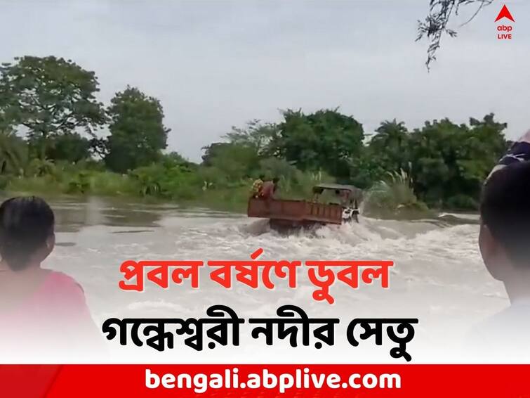 Bankura Local News: Tractor floated in the water while crossing the bridge, 6 passengers including the driver survived Bankura News: বাঁকুড়ায় জলের তোড়ে ডুবল সেতু, ভেসে গেল যাত্রীবাহী ট্রাক্টর