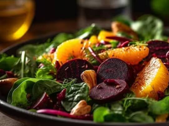 ਸਬਜ਼ੀਆਂ ਨੂੰ ਇੱਕ ਕਟੋਰੇ ਵਿੱਚ ਪਾਓ। ਹੁਣ ਨਿੰਬੂ ਦਾ ਰਸ, ਚਾਟ ਮਸਾਲਾ ਅਤੇ ਨਮਕ ਪਾਓ। ਚੰਗੀ ਤਰ੍ਹਾਂ ਮਿਕਸ ਕਰਕੇ ਸਰਵ ਕਰੋ।