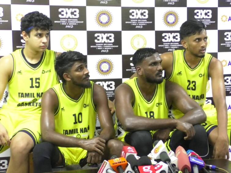 3X3 National Senior Basketball Series: Tamil Nadu men's team advanced to the pre-quarterfinals 3X3 Senior Basketball: 3X3 தேசிய சீனியர் கூடைப்பந்து தொடர் :காலிறுதிக்கு முந்தைய சுற்றுக்கு முன்னேறிய தமிழக ஆடவர் அணி
