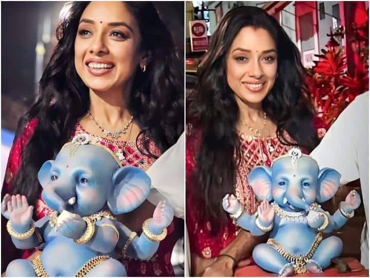 Ganesh Chaturthi: बॉलीवुड और टीवी इंडस्ट्री के तमाम सेलेब्स ने इस साल अपने घरों पर गणपति बप्पा का स्वागत किया. अनुपमा फेम रूपाली गांगुली ने भी अपने घर और शो के सेट पर बप्पा का वेलकम किया है.