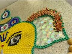 गणपती बाप्पा मोरया... ऑर्किड हॉटेलमध्ये पर्यावरणपुरक बाप्पा, विठ्ठल कामत यांनी साकारला पर्यावरणपुरक गणपती