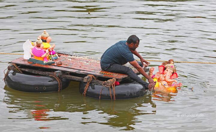 जिल्ह्यातही  पर्यावरणपूरक गणेश विसर्जनास चांगलाच प्रतिसाद लाभला