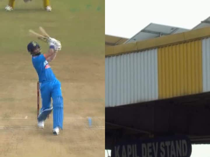 IND vs AUS Indore 2nd ODI Indian captain KL Rahul hit monster six ball out of stadium Watch Video Watch: कप्तान केएल राहुल ने जड़ा ‘मॉनस्टर’ सिक्स, मैदान के बाहर गिरी गेंद, वीडियो देख आप भी कहेंगे-वाह! 