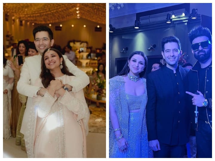 Parineeti Chopra and Raghav Chadha wedding couple mehandi haldi and sangeet ceremony see pics Parineeti-Raghav Wedding: शादी से पहले Parineeti-Raghav की संगीत फंक्शन में मचा धमाल, हल्दी-मेहंदी की झलकियां आईं सामने