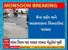 Gir Somnath Rain:  ગીર સોમનાથના ઉનામાં વરસ્યો ધોધમાર વરસાદ