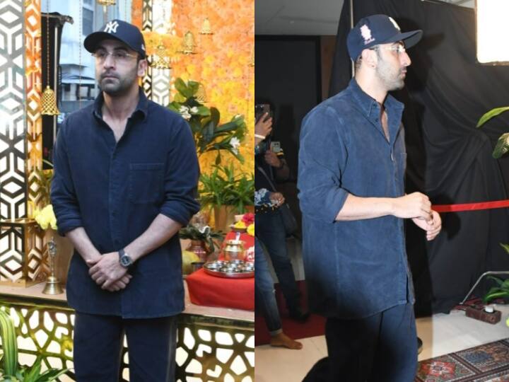 Ranbir Kapoor Ganapati Pooja Photos: बॉलीवुड के हैंडसम हंक रणबीर कपूर हाल ही में टी सीरीज के ऑफिस पहुंचे. जहां उन्होंने अपनी फिल्म एनिमल के ट्रेलर रिलीज से पहले बप्पा की पूजा की. देखिए तस्वीरें...